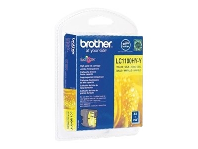Brother LC1100HYYBP - Haute capacité - jaune - original - blister - cartouche d'encre - pour Brother DCP-6690CW, MFC-5890CN, MFC-6490CW
