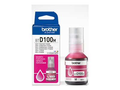 Brother BTD100M - 48.8 ml - haute capacité - magenta - original - boîte de suspension - recharge d'encre - pour Brother DCP-T530DW, DCP-T730DW, MFC-T930DW