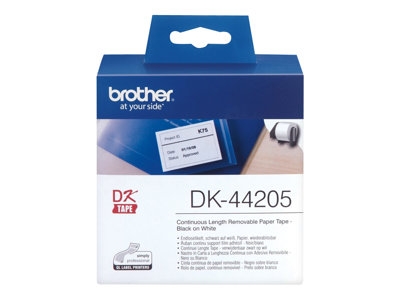 Brother DK44205 - Adhésif amovible - blanc - Rouleau (6,2 cm x 30,5 m) 1 rouleau(x) étiquettes - pour Brother QL-1050, 1060, 500, 550, 560, 570, 580, 650, 700, 710, 720