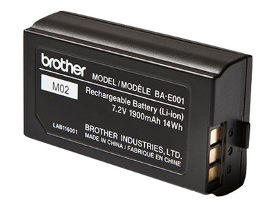 Brother BA-E001 - Batterie d'imprimante - Lithium Ion - pour Brother PT-P750; P-Touch PT-750, E500, E550, H500, H75, P750; P-Touch EDGE PT-P750