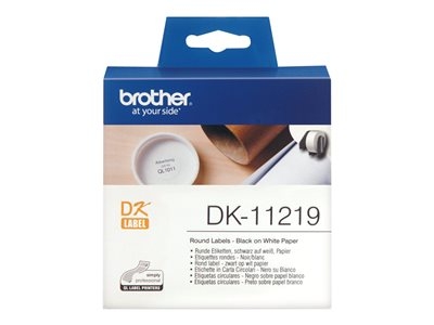 Brother DK-11219 - Noir sur blanc - Rouleau (1,2 cm) 1200 unités (1 rouleau(x) x 1200 étiquettes - pour Brother QL-1050, QL-1060, QL-500, QL-550, QL-560, QL-570, QL-580, QL-650, QL-700, QL-720