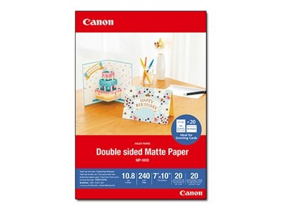 Canon MP-101D - Mat double - 10,8 millièmes de pouce - 177.8 x 254 mm - 240 g/m² - 20 feuille(s) papier photo