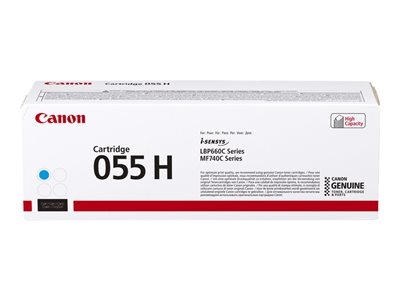 Canon 055 H - Haute capacité - cyan - original - cartouche de toner - pour imageCLASS LBP664, MF745; i-SENSYS LBP663, LBP664, MF742, MF744, MF746; Satera LBP662