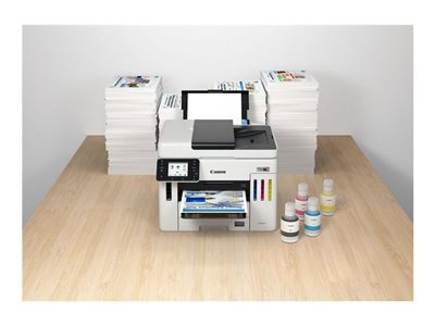 Canon MAXIFY GX7150 MegaTank - Imprimante multifonctions - couleur - jet d'encre - CISS - Legal (216 x 356 mm), A4 (210 x 297 mm) (original) - A4/Legal (support) - jusqu'à 24 ipm (impression) - 600 feuilles - 33.6 Kbits/s - USB 2.0, Wi-Fi(n), LAN