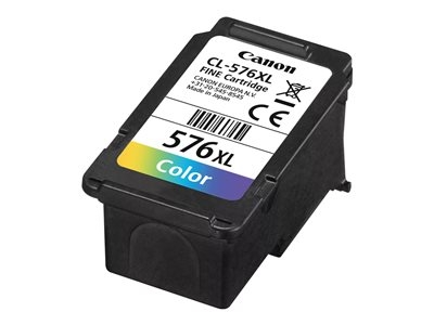 Canon CL-576XL - 12.6 ml - à rendement élevé - couleur (cyan, magenta, jaune) - original - cartouche d'encre - pour PIXMA TR4750i, TR4751i, TS3550i, TS3551i