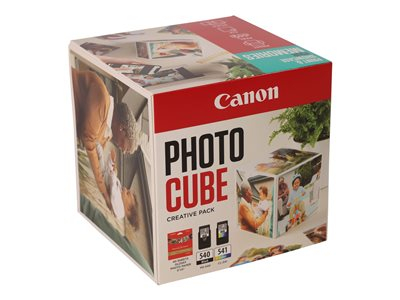 Canon Photo Cube Creative Pack - Brillant - pack de 2 - noir, couleur (cyan, magenta, jaune) - original - bleu - jeu de papier / cartouche d'encre - pour PIXMA TS5150, TS5151