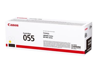 Canon 055 - Jaune - original - cartouche de toner - pour imageCLASS LBP664, MF745; i-SENSYS LBP663, LBP664, MF742, MF744, MF746; Satera LBP662