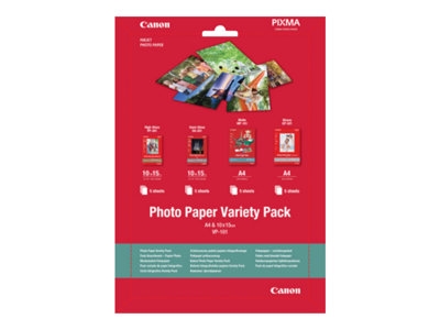 Canon Variety Pack VP-101 - 20 feuille(s) kit papier photo - pour PIXMA MG2550, MG3550, MG3650, MG5750, MG5751, MG6450, MG6850, MG7150, MG7750, MG7751