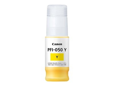 Canon PFI-050Y - 70 ml - jaune - original - réservoir d'encre - pour imagePROGRAF TC-20, TC-20M, TC-21, TC-21M