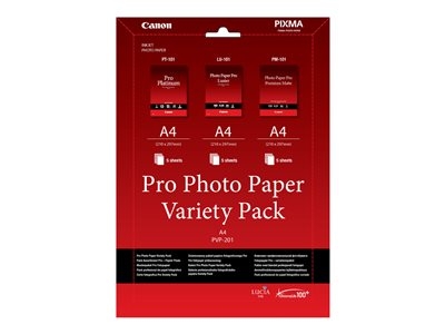 Canon Pro Variety Pack PVP-201 - A4 (210 x 297 mm) 15 feuille(s) kit papier photo