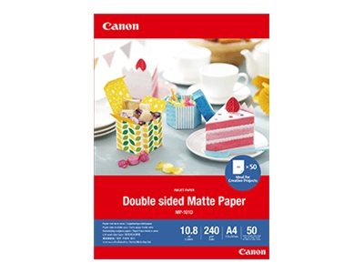 Canon Double-sided Matte Paper MP-101D - Mat - 275 microns - A4 (210 x 297 mm) - 240 g/m² - 50 feuille(s) papier - pour PIXMA TS7450i