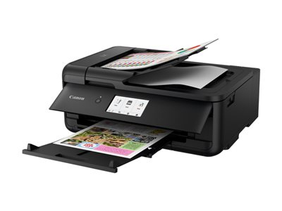 Canon PIXMA TS9550A - Imprimante multifonctions - couleur - jet d'encre - A4 (210 x 297 mm), Legal (216 x 356 mm) (original) - A3 (support) - jusqu'à 15 ipm (impression) - 200 feuilles - USB 2.0, LAN, Wi-Fi(n) - noir
