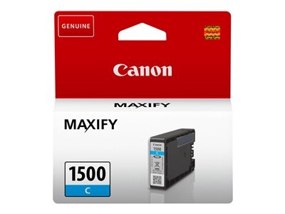 Canon PGI-1500 C - 4.5 ml - cyan - original - réservoir d'encre - pour MAXIFY MB2050, MB2150, MB2155, MB2350, MB2750, MB2755