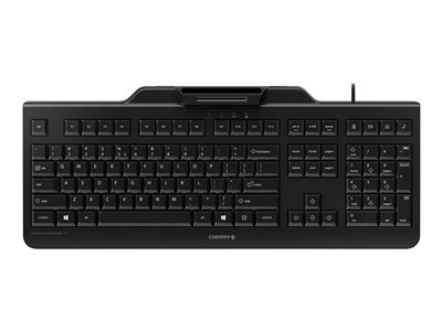 CHERRY SECURE BOARD 1.0 - Clavier - avec NFC - USB - US avec le symbole de l'euro - commutateur : CHERRY LPK - noir