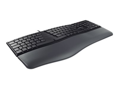 CHERRY KC 4500 ERGO - Clavier - USB - AZERTY - Belge - noir