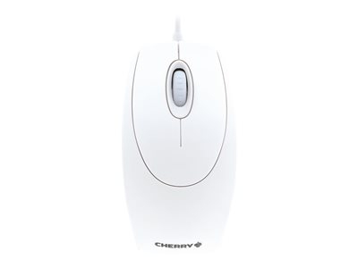 CHERRY WheelMouse - Souris - droitiers et gauchers - optique - 3 boutons - filaire - PS/2, USB - blanc/gris