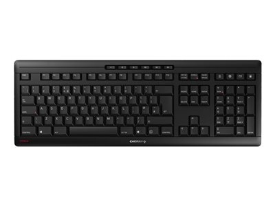 CHERRY STREAM CLAVIER SANS FIL - Clavier - sans fil - 2.4 GHz - QWERTY - R.-U. - commutateur : CHERRY SX - noir