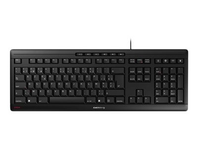 CHERRY STREAM CLAVIER - Clavier - USB - Belge - commutateur : CHERRY SX - noir