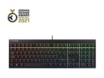 CHERRY MX 2.0S - Clavier - backlit - USB - AZERTY - Français - commutateur : CHERRY MX Red - noir