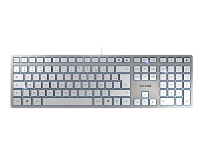 CHERRY KC 6000 SLIM - Clavier - USB - Français - commutateur : CHERRY SX - argent