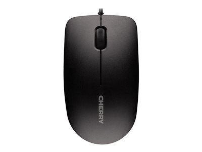 CHERRY MC 1000 - Souris - droitiers et gauchers - optique - 3 boutons - filaire - USB - noir