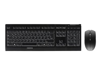 CHERRY B.UNLIMITED 3.0 - Ensemble clavier et souris - sans fil - 2.4 GHz - Espagnol - commutateur : CHERRY SX - noir