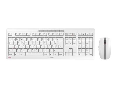 CHERRY STREAM DESKTOP RECHARGE - Ensemble clavier et souris - sans fil - 2.4 GHz - Belge - commutateur : CHERRY SX - gris pâle
