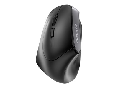 CHERRY MW 4500 LEFT - Souris - ergonomique - pour gauchers - optique - 6 boutons - sans fil - récepteur sans fil USB - noir