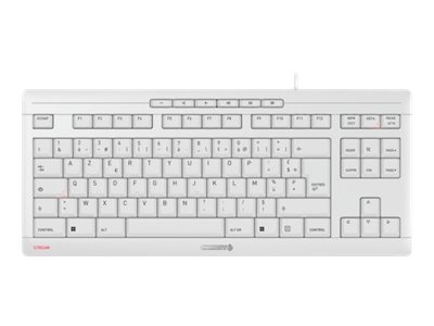 CHERRY STREAM CLAVIER TKL - Clavier - USB - AZERTY - Français - commutateur : CHERRY SX - gris pâle