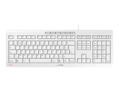 CHERRY STREAM CLAVIER - Clavier - USB - Belge - commutateur : CHERRY SX - blanc grisé