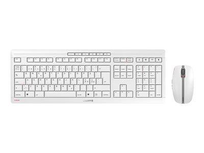 CHERRY STREAM DESKTOP RECHARGE - Ensemble clavier et souris - sans fil - 2.4 GHz - Pan Nordic - commutateur : CHERRY SX - gris pâle