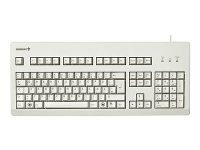 CHERRY G80-3000 - Clavier - PS/2, USB - R.-U. - gris clair