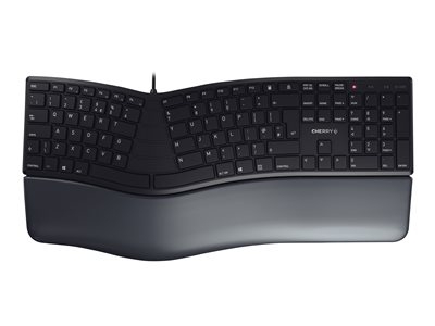 CHERRY KC 4500 ERGO - Clavier - USB - QWERTY - R.-U. - noir