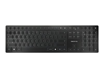 CHERRY KW 9100 SLIM - Clavier - sans fil - 2.4 GHz, Bluetooth 4.0 - Belge - commutateur : CHERRY SX - noir, argent