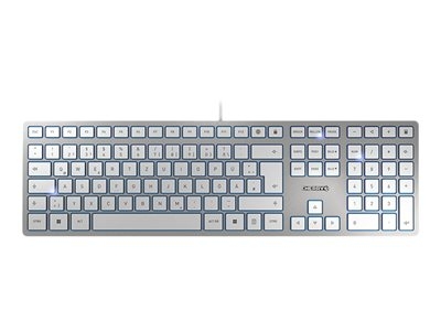 CHERRY KC 6000 SLIM - Clavier - USB - Nordique - commutateur : CHERRY SX - argent