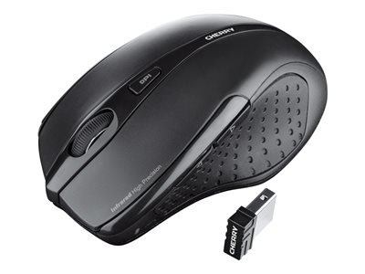 CHERRY DW 5100 - Ensemble clavier et souris - sans fil - 2.4 GHz - US avec le symbole de l'euro - commutateur : CHERRY LPK - noir