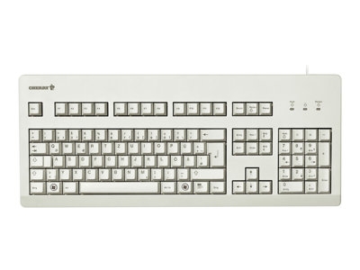 CHERRY G80-3000 - Clavier - PS/2, USB - US - commutateur : CHERRY MX Brown - gris clair