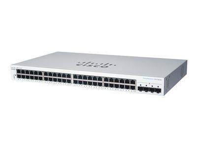 Cisco Business 220 Series CBS220-48P-4X - Commutateur - intelligent - 48 x 10/100/1000 (PoE+) + 4 x SFP+ 10 Go (liaison montante) - Montable sur rack - PoE+ (382 W)