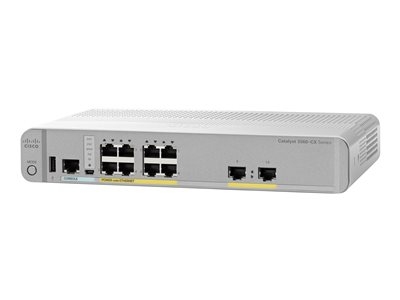 Cisco Catalyst 3560CX-8PT-S - Commutateur - Géré - 10 x 10/100/1000 (PoE+) - de bureau, Montable sur rack, Montage sur rail DIN, fixation murale - PoE+ (146 W)