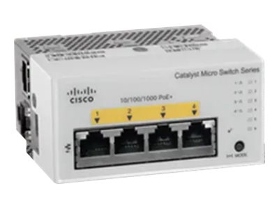 Cisco Catalyst Micro Switches CMICR-4PC - Commutateur - 4 x 10/100/1000 (4 PoE+) + 1 x Gigabit SFP (liaison montante) + 1 - fixation murale