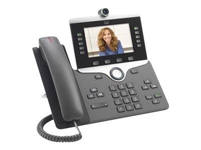 Cisco IP Phone 8865 - Visiophone IP - avec appareil photo numérique, Interface Bluetooth - IEEE 802.11a/b/g/n/ac (Wi-Fi) - SIP, SDP - 5 lignes - Charbon