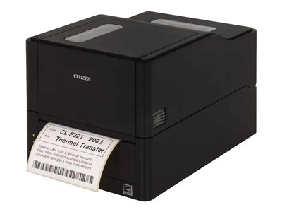 Citizen CL-E321 - Imprimante d'étiquettes - thermique direct/transfert thermique - Rouleau (11,8 cm) - 203 dpi - jusqu'à 200 mm/sec - USB 2.0, LAN, RS232C - noir