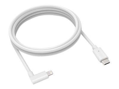 Compulocks Câble de charge USB-C mâle de 6 pieds à angle droit de 90 degrés Lightning Blanc - Câble Lightning - USB-C mâle droit pour Lightning mâle à angle droit - 1.83 m - blanc - pour Compulocks iPad 10, Space 360, Space AV Capsule iPad 10, Space Swing Arm iPad 10