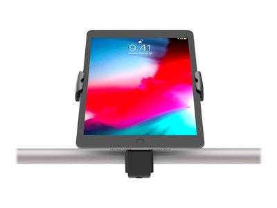 Compulocks Cling Support tablette universel fixation rail fauteuil roulant /lits d'hôpitau Noir - Kit de montage (fixation sur rail, support d'accrochage, kit de vis inviolable) - pour tablette - universel - verrouillable - noir - Taille d'écran : 7"-13"