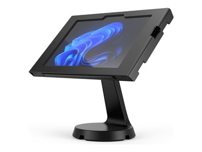 Compulocks Surface GO 1-4 Gen Apex Enclosure Mast Counter Stand - Kit de montage (enceinte, pied) - pour tablette - verrouillable - cadre en métal - noir - Taille d'écran : 10"-10.5" - dessus de comptoir, montable sur mur - pour Microsoft Surface Go, Go 2, Go 2 for Business, Go 3, Go 3 for Business, Go 4 for Business