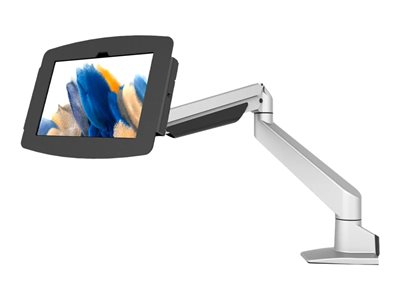 Compulocks Galaxy Tab A7 Lite 8.7" Bras telescopique articulé argenté avec boîtier Space Noir - Kit de montage (enceinte, support à bras articulé) - pour tablette - verrouillable - aluminium de haute qualité - argent, noir - Taille d'écran : 8.7" - montrable sur bureau - pour Samsung Galaxy Tab A7 Lite