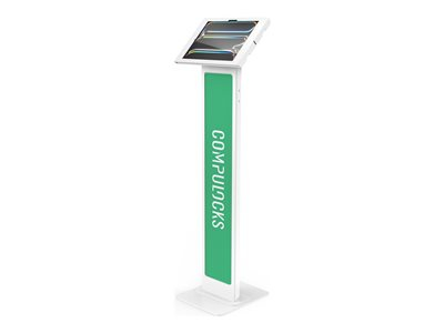 Compulocks iPad Pro M4 13" (2024), Apex Enclosure Brandable Floor Stand - Boîtier - pour tablette - marquable - verrouillable - métal, polypropylène - blanc - Taille d'écran : 13" - posé sur le sol - pour Apple 13-inch iPad Pro (M4)
