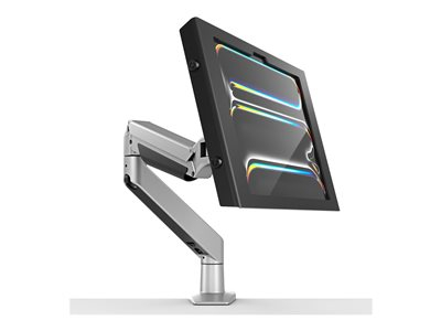 Compulocks iPad Pro M4 13" (2024), Apex Enclosure Reach Articulating Arm - Kit de montage (enceinte, bras articulé) - pour tablette - verrouillable - aluminium de haute qualité - noir, argent - Taille d'écran : 13" - montrable sur bureau - pour Apple 13-inch iPad Pro (M4)