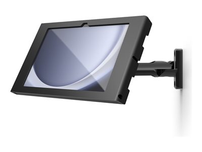 Compulocks Galaxy Tab A9+ 11", Swell Enclosure Swing Wall Mount - Bevestigingskit (behuizing, draaibare arm) - blootliggende camera voor/achter en sensors - voor tablet - vergrendelbaar - metalen frame - zwart - schermgrootte: 11" - te bevestigen aan de muur - voor Samsung Galaxy Tab A9+