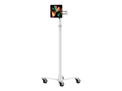Compulocks Borne tablette Mobile et bras articulés - Blanc avec support Tablette universelle invisible - Pied - pour notebook / tablette - blanc - posé sur le sol